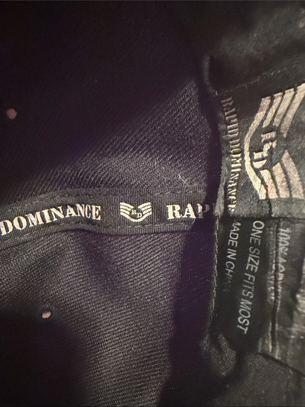 RAPID DOMINANCE SWAT Embroidered Black Baseball Cap - Bold White Lettering - Picture 5 of 5